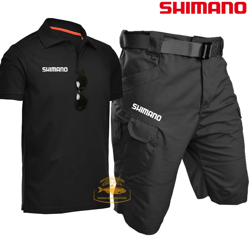 

New Daiwa Fishing Suits Short Sleeve Military Airsoft Suits Outdoor Hunting Shooting Paintball Shirts +Cargo Pants