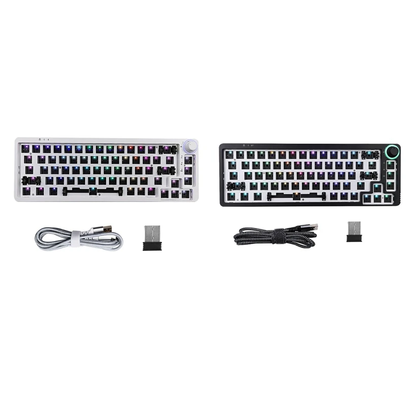 

LK67/TM680 Hot Swap Mechanical Keyboard DIY Kit Wireless Bluetooth 3 Mode Compatiable3/5 Pins Cherry Switches Knob
