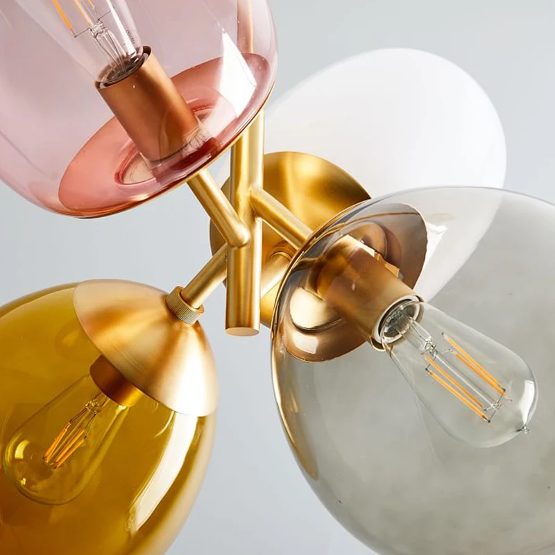 Современная люстра со стеклянными шариками в скандинавском стиле для детской