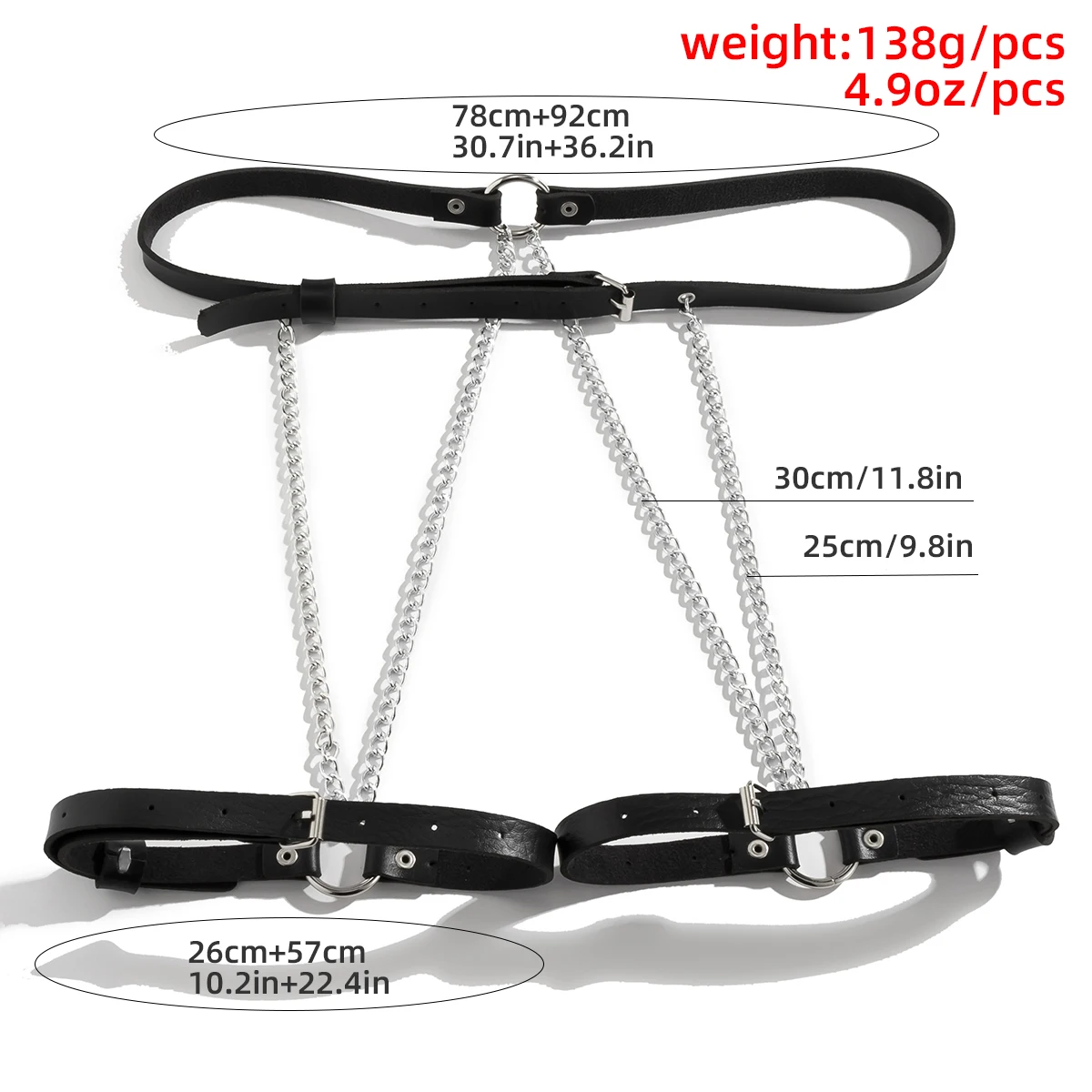 

Fashion Belt Sexy Body Jewelry Punk HipHop Leather Waist Chain Women Gothic Black Leg Chain Statement Bijoux Accessories Gifts