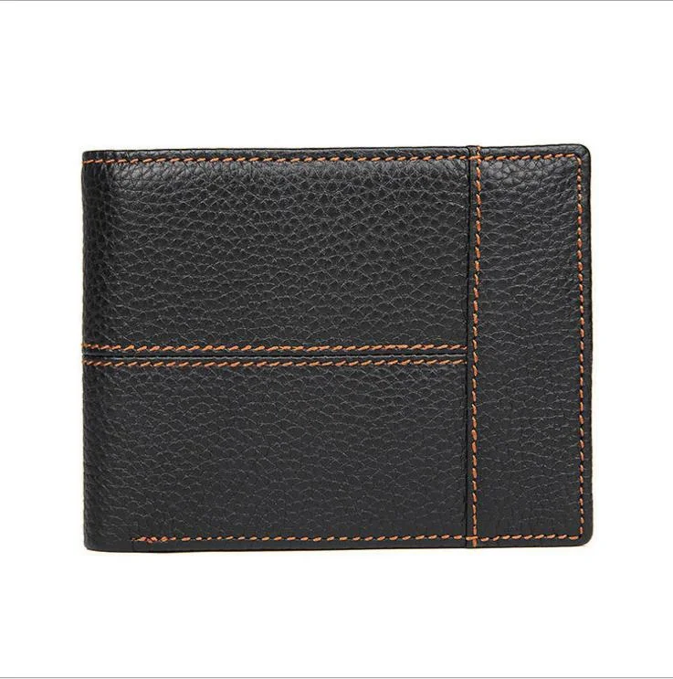 Card Wallet Black MAHEU, маленький кожаный мини мужской кошелек, кошелек из натуральной кожи для монет, тонкий кошелек с отделением для фотографий, черный, кофейный - Цвет: Card Wallet Black