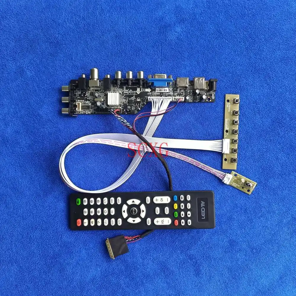

1280*800 HDMI-compatible USB AV VGA DVB Monitor controller board LCD/LED Fit B121EW09 V0/V1/V2/V3 Digital signal 40-Pin LVDS Kit