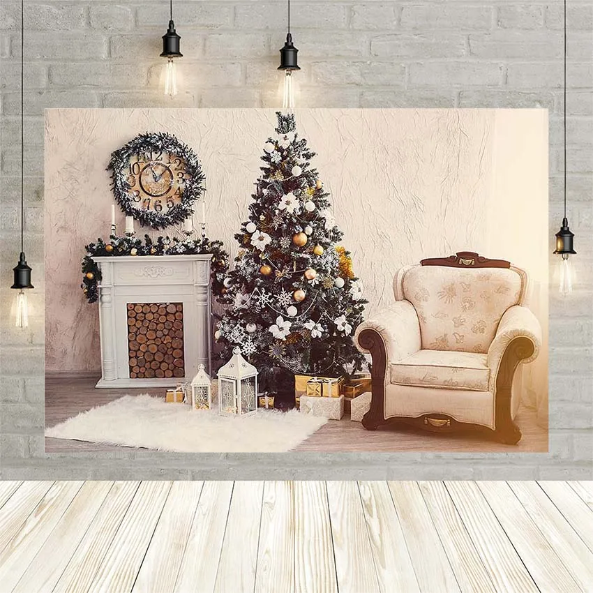 Фотофон Avezano Рождественская вечеринка дерево омела венок рождественские чулки