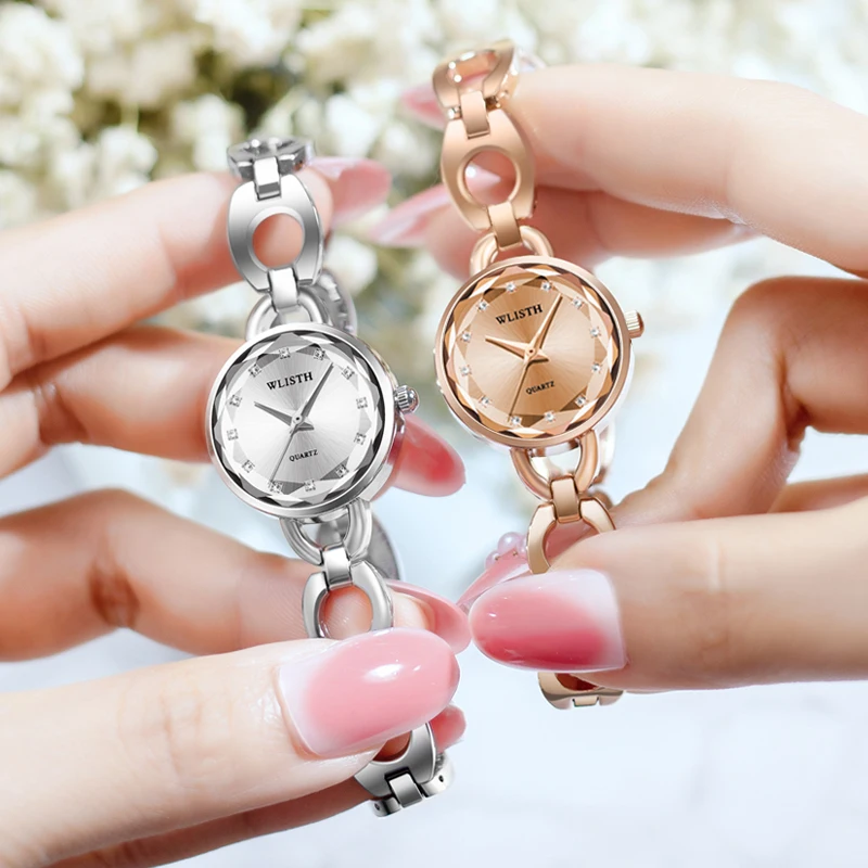 

WLISTH Fashion Women Bracelet Watch Ladies Rock Crystal Clock Luxury Dress Quartz Wrist Watch for Woman Relogio Feminino