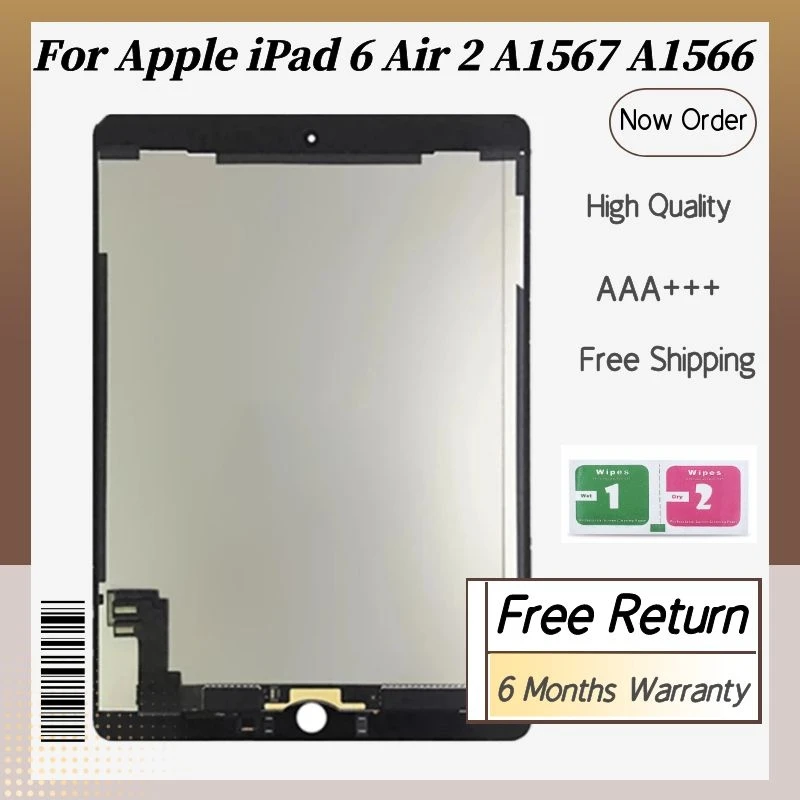 100% протестированный 9 7 &quotЖК-дисплей для Apple iPad Air 2/iPad 6 A1567 A1566 дисплей сенсорный