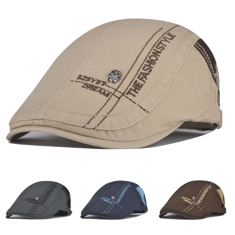 

Для мужчин в Корейском стиле берет хлопковая кепка для среднего возраста дышащая Цвет в комплекте с вышивкой солнце шляпа солнцезащитный к...