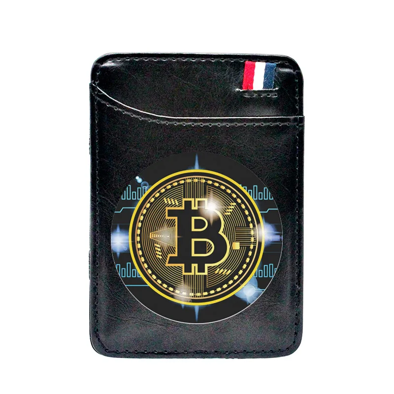 Фото 2021 Hot Bitcoin Design Magic Wallet Classic Brown Pu Leather Men Women Mini Thin Money Clips Credit Card Holder Purse Багаж и сумки 2021 Hot Bitcoin Design Magic Wallet Classic Brown Pu Leather Men Women Mini Thin Money Clips Credit Card Holder Purse Багаж и сумки