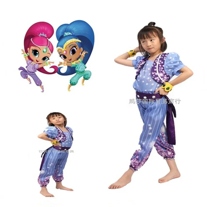 Блестящий и сияющий карнавальный костюм комплект для дошкольной вечеринки