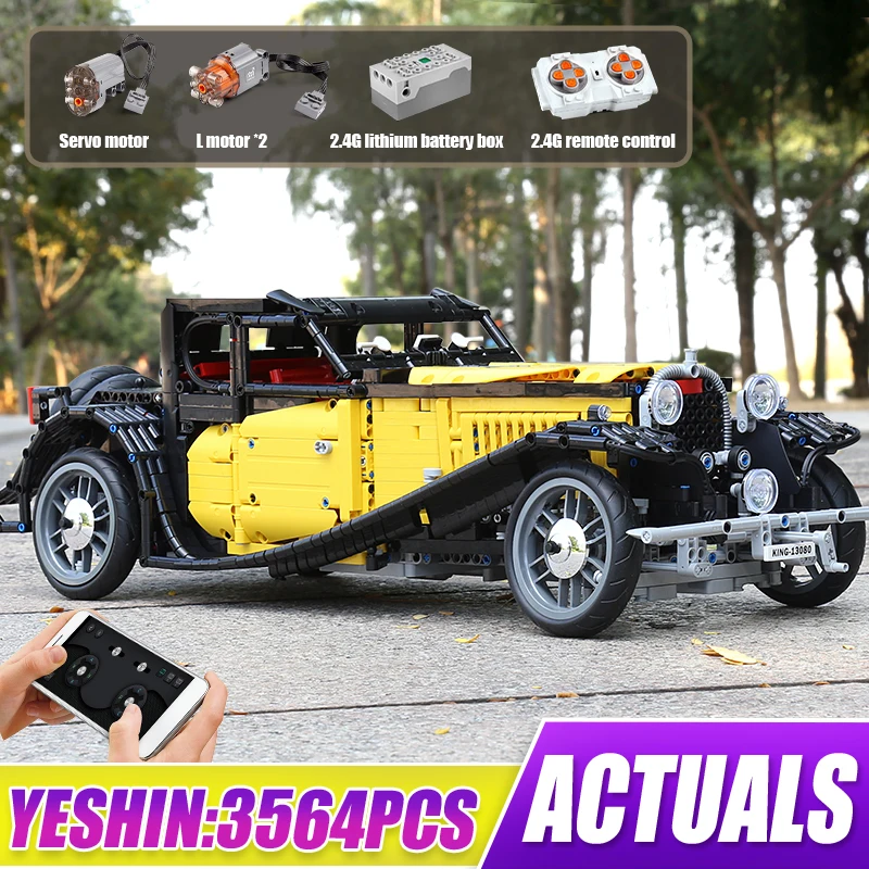 

MOULD KING 13080 приложение RC моторизованный T50 классическая модель автомобиля сборная игрушка строительные блоки кирпичи креативные рождественс...