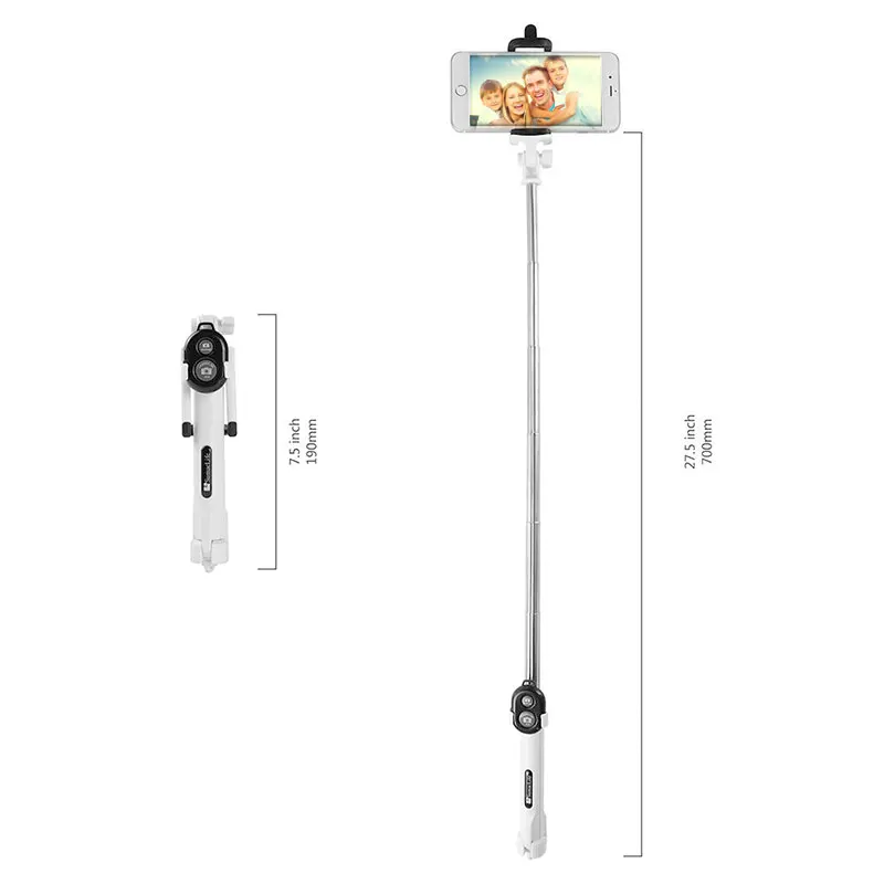 Селфи палка штатив тренога контроллер Bluetooth для телефона расширяемое быстрое