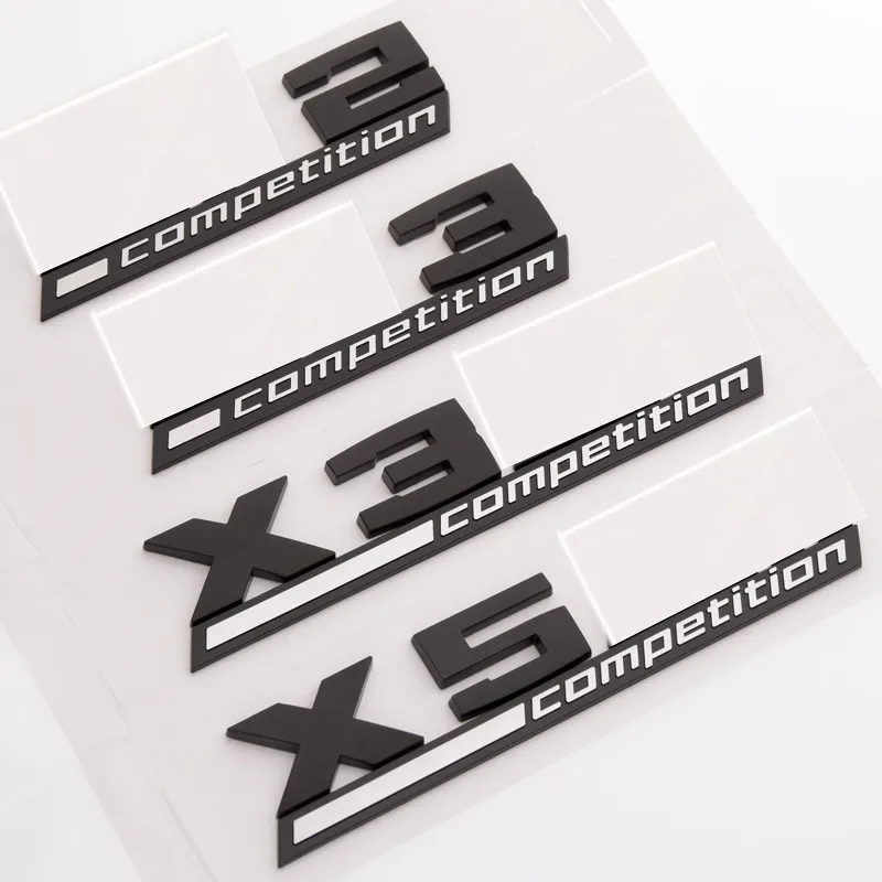3D ABS матовая черная эмблема для соревнований BMW Thunder Edition M1 M2 M3 M4 M5 M6 X1M X2M X3M X4M X5M X6M