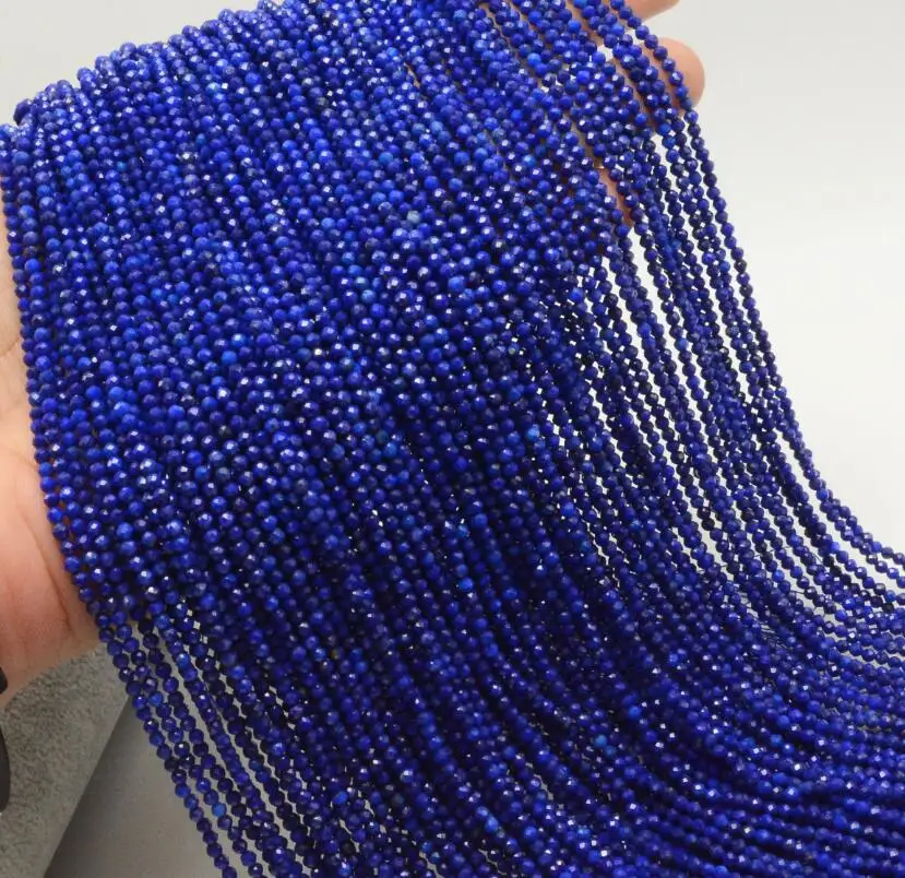 Lapis Lazuli 2.5mm Натуральные маленькие круглые бусины-Ларимар/сугилит/Сапфир/рубин/диопсайд/Танзанит 2 мм-2,5 мм - Цвет: Lapis Lazuli 2.5mm