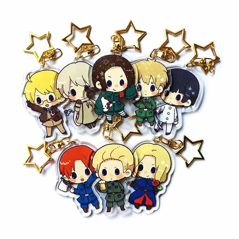 8 шт./компл. аниме Hetalia: Axis Powers мультяшный Брелок с подвеской для косплея |