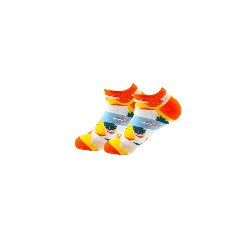 VPM новые хлопковые Красочные Модные крутые женские и мужские носки-лодочки Harajuku