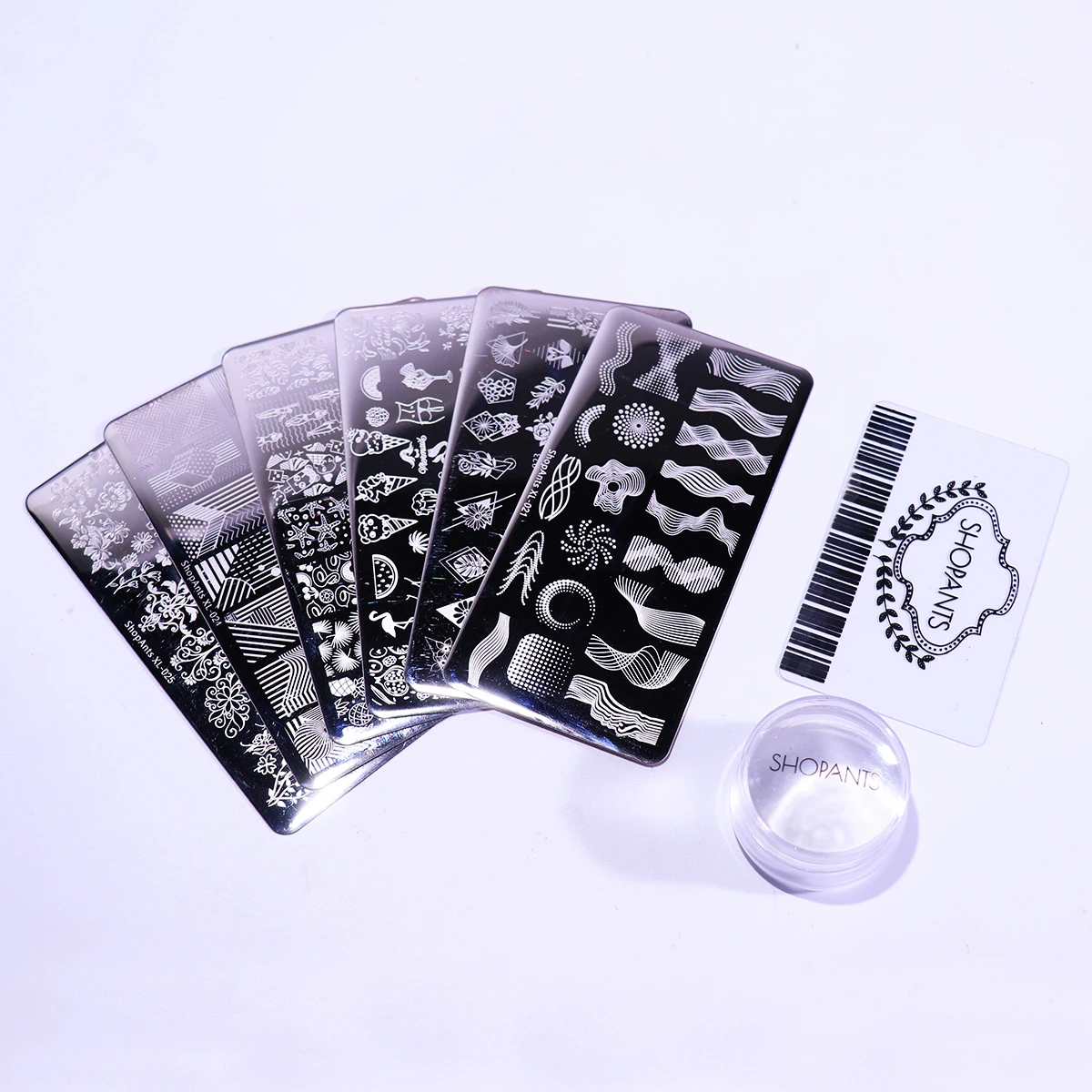 

Stainless Steel 8-10 PCS Nail Stamping Plates Set Flower Leaves Animal Geometry Nail Art Stamper Template ShopAnts XL-001-XL-026