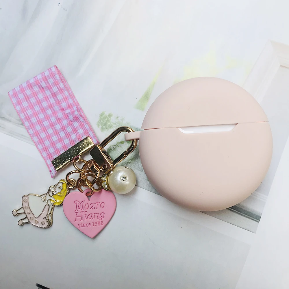 

Cartoon Silicone Case PRO 6 TWS Earphone Case fashion with canvas cute Keychain Cover PRO 6 Bluetooth Earbuds Case Fundas
