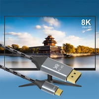 braided usb c type c to dp1 4 1 2 displayport adapter 8k60hz connect cable 2m 3m for super high resolution 76804320 display