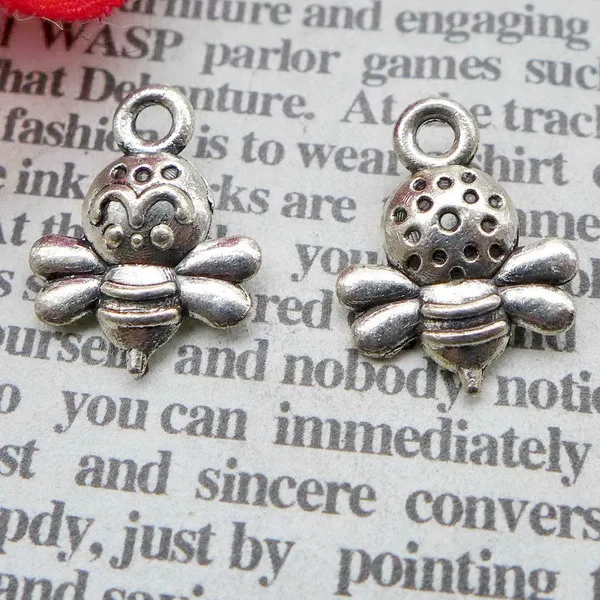 

Jewelry Charms Bee Charms Antique Silver Color 14x11mm 20 Pieces