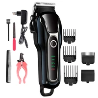 professional rechargeable cordless pet hair trimmer grooming kit low noise cat dog clippers