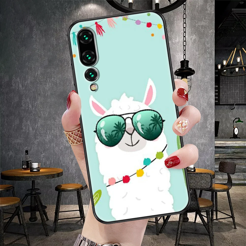 Чехол-бампер с ламой и альпаками для Huawei P Mate P10 P20 P30 P40 10 20 Smart Z Pro Lite | Мобильные