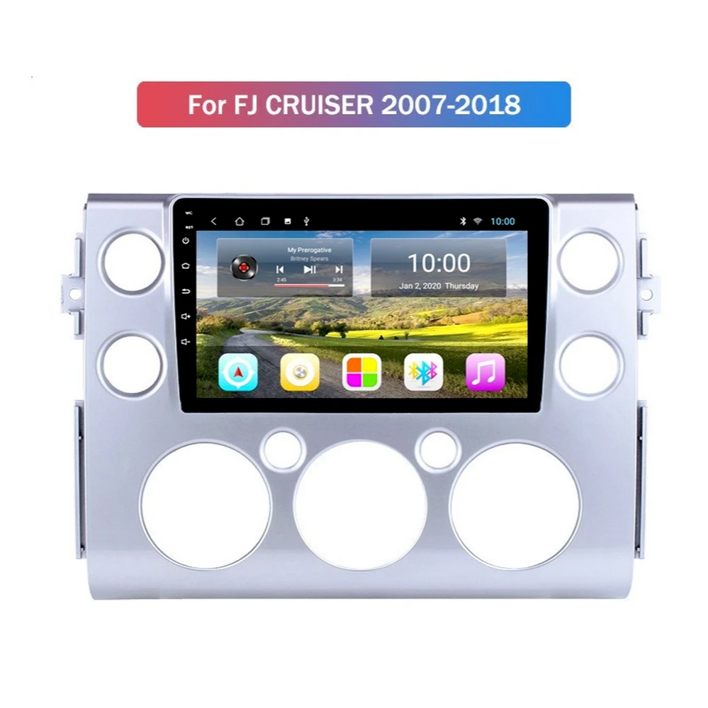 

Android 10.0 System Quard Core 2G+32G WIFI HD 1024*600 Car GPS Nagavition For Toyota FJ Cruiser 2006- Multimedia Player