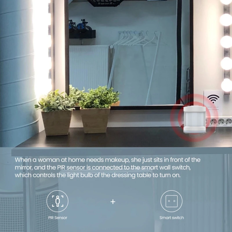 

Wireless Smart Body Movement Mini PIR Motion Sensor Tuya ZigBee3.0 PIR Sensor Motion Detector Human Body Movement Detector