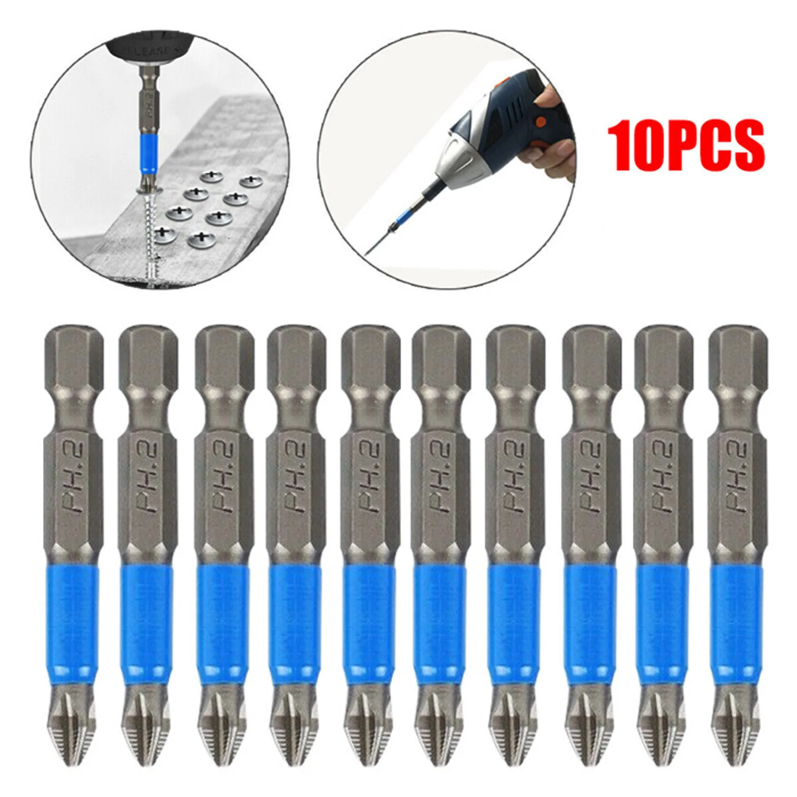 

10 шт., насадки для электрической отвертки, 50 мм, 1/4 дюйма