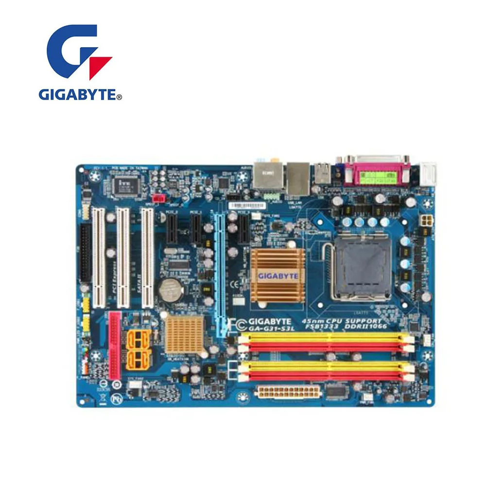 Для Gigabyte GA G31 S3L материнская плата LGA 775 DDR2 б/у рабочего стола материнской платы SATA2