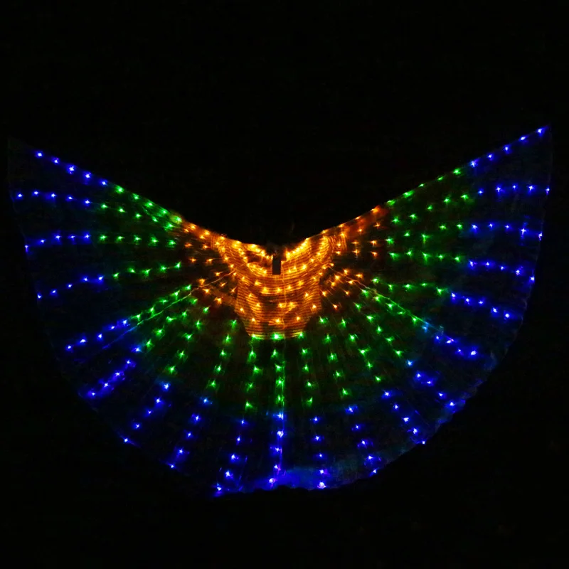

Belly Dance LED Wings Dance Accessory LED 3 Colors Wing Stage Performance LED Wing Belly Dance Colourful Wings No Sticks