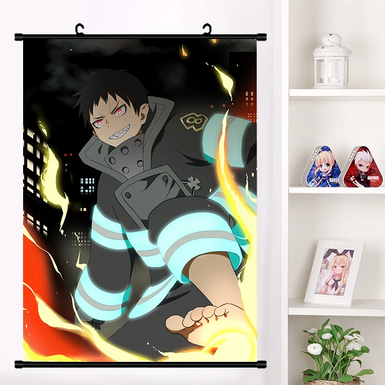 T Аниме Enn No Shouboutai Fire Force Arthur Boyle Iri Настенная роспись настенный плакат Otaku коллекция домашнего декора - Цвет: T