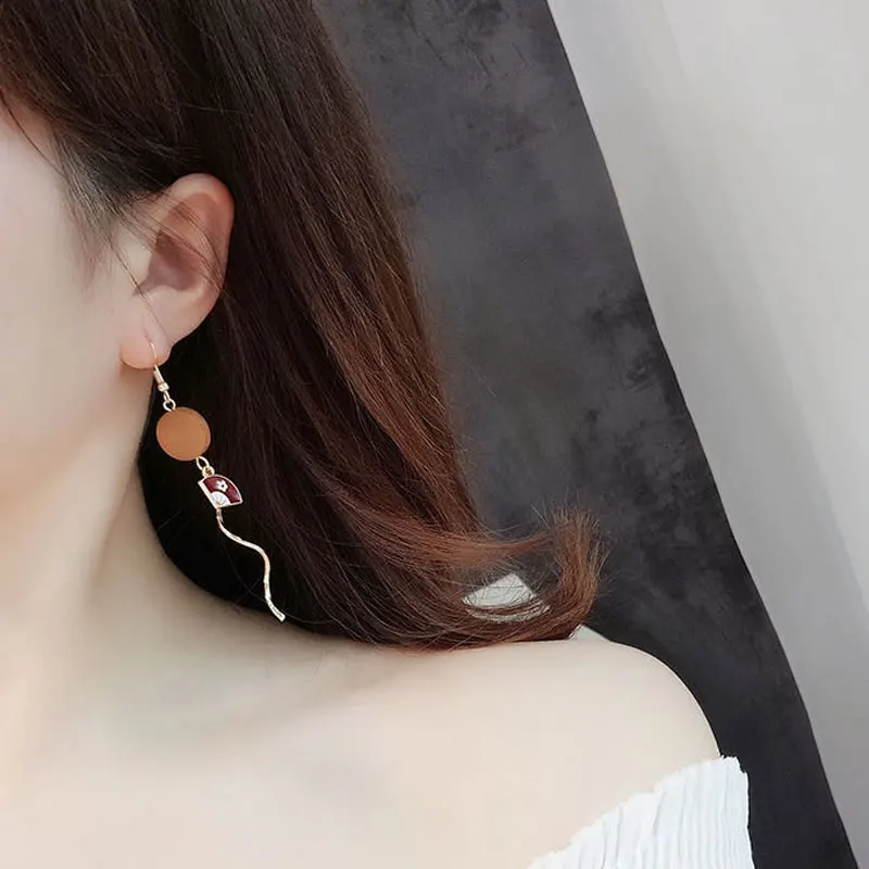 

Korean Geometric Acrylic Irregular Hollow Circle Square Dangle Drop Earrings for Women Metal Bump Party Beach Jewelry 2020 New