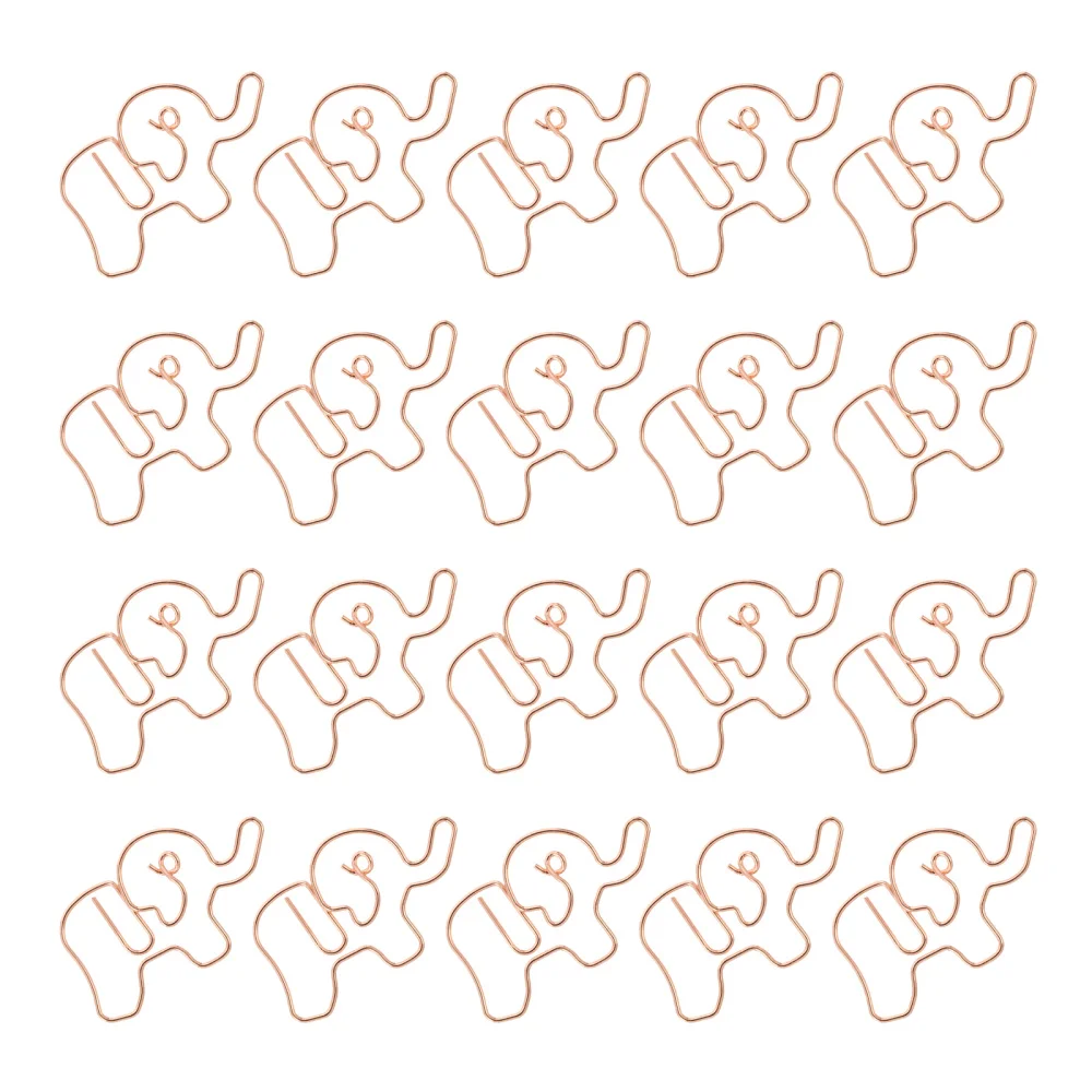 

25pcs Metal Clips Cartoon Deer Shaped Paper Clips Stationery Supplies
