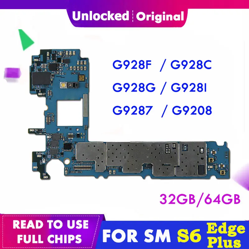 Оригинальная материнская плата для Samsung Galaxy S6 Ge + Plus G9208 G9287 G928F G928C G928G G928I с
