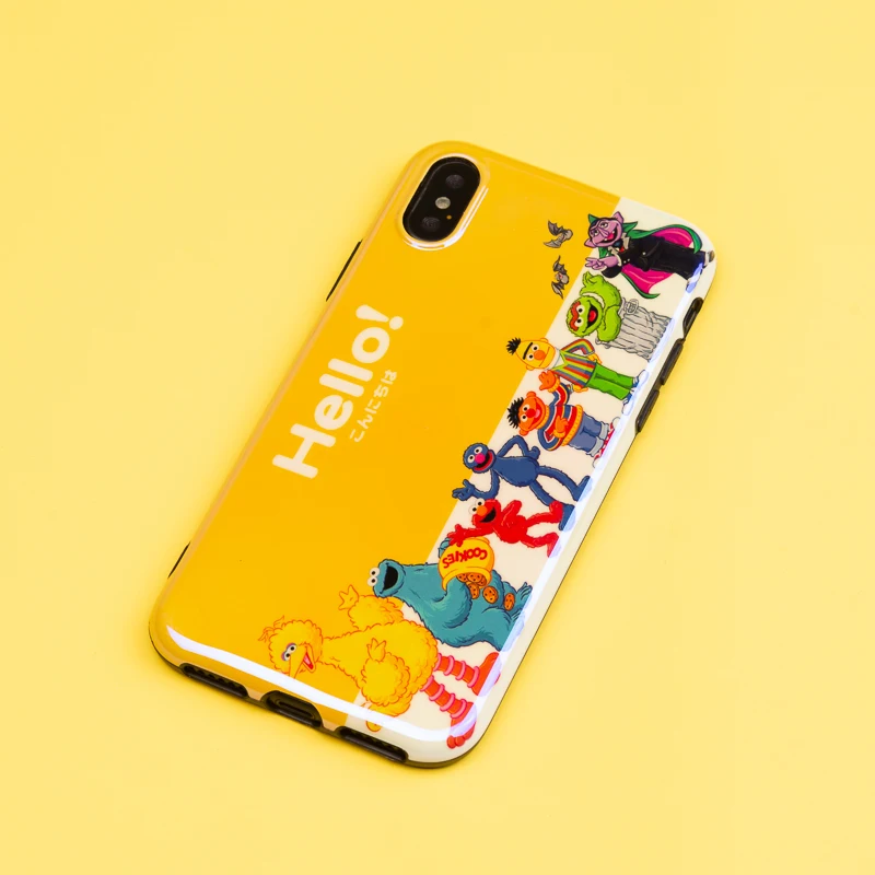 Luxury Glossy Soft Silicone Case for iPhone 7 8 X 6 6S 8Plus 10 XS Max XR Cover Cute Cartoon Animal Hello Friend Shell Love |