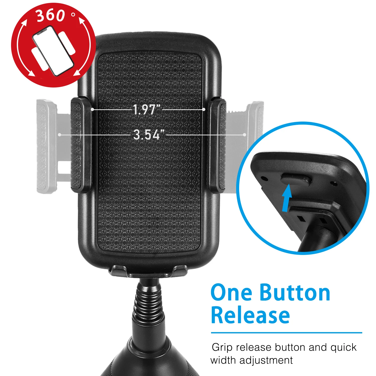 Автомобильный Универсальный Регулируемый подстаканник держатель для сотовых