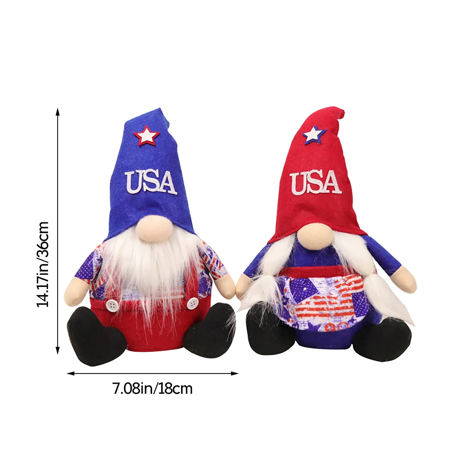 

Independence Day Gnome Doll Handmade Gnomes Plush Faceless Doll Decorations Living Room Desktop Decorations Dwarf Plush Doll Toy