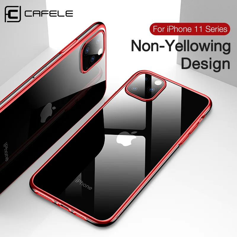 

Cafele Phone Case for iPhone 11 Luxury Soft Silicone For iPhone 11 Pro Max Cases Transparent Anti-knock SE 2020 Cover Anti Fall