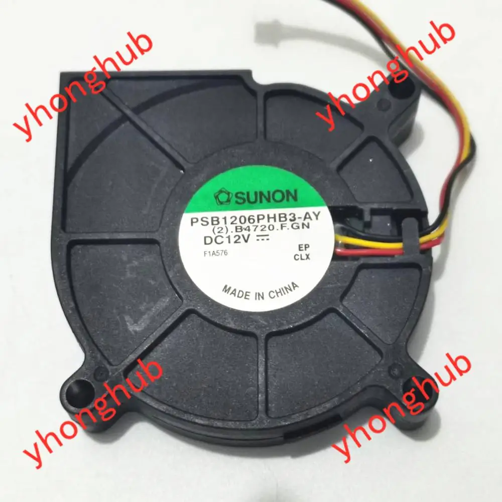 SUNON PSB1206PHB3 AY (2).B4720.F.GN AC/DC 12V 3 провода Сервер вентилятор охлаждения|blower fan|12v dc blower