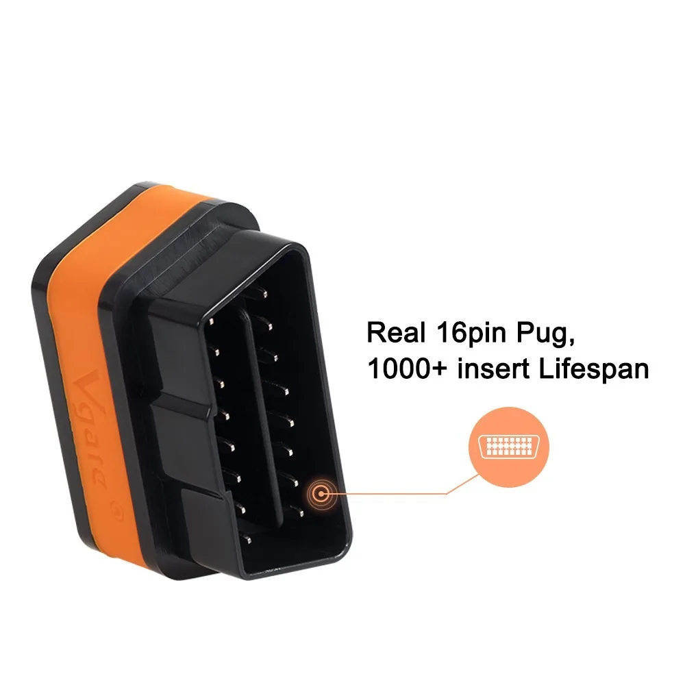 Адаптер диагностический автомобильный Vgate iCar2 ELM327 V2.1 для разъема OBD2 wifi Bluetooth