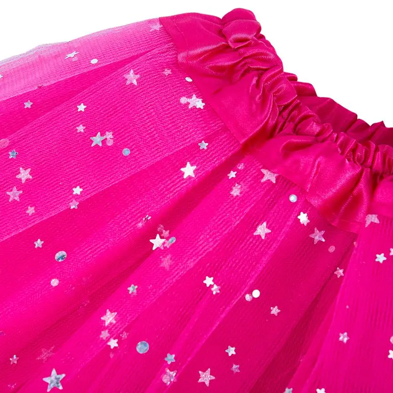 Умный для маленьких девочек одежда детей с блестками в форме звездочек короткое