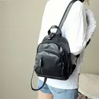 Лидер продаж, женский рюкзак из искусственной кожи, дорожная сумка через плечо, черная школьная сумка, Многофункциональный маленький школьный рюкзак для девочек 2022