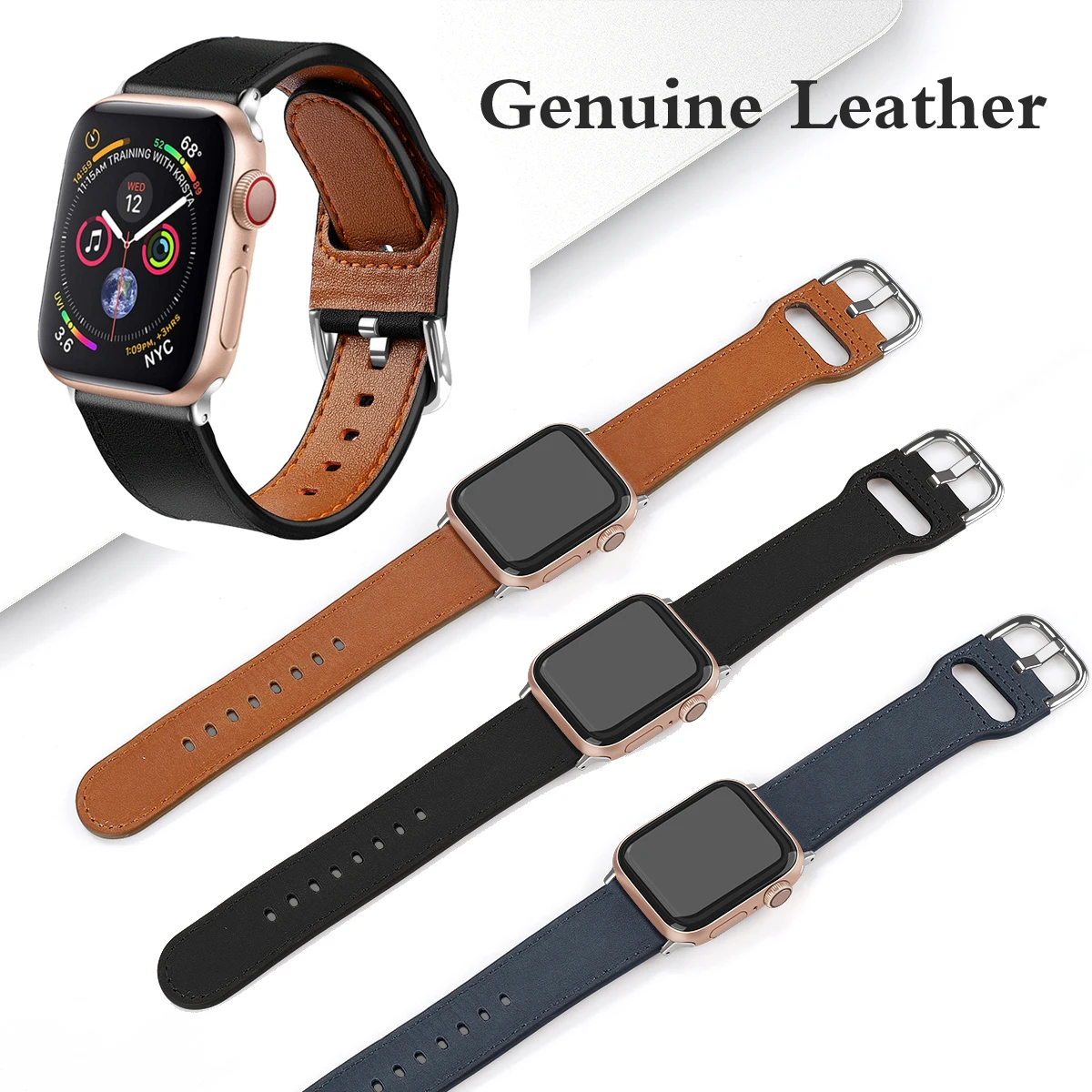 Ремешок для часов apple watch band 4 3 44 42 мм ремешок из натуральной кожи correa iwatch 2/1 38 40