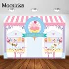 Mocsicka фон для фотосъемки с изображением мороженого, магазина, сладких конфет, принцессы, дня рождения девочки, декор для вечерние, баннер