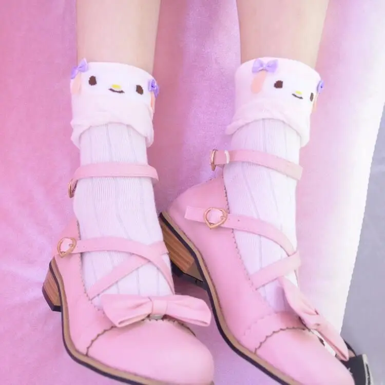 

Cute Sweet Princess Socks Lolita sweet children's short tube cotton socks Kawaii dog kt model socks Lovely Soft Stockings Spring