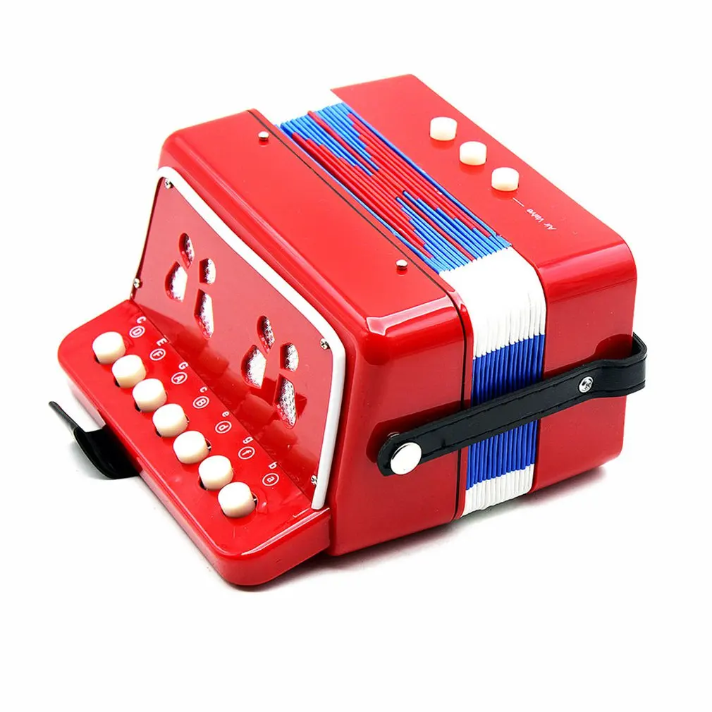 

1PCS Mini Kids Accordion 7-Key 3 Bass Educational Childrens Beginner Practice Music Instrument Band Toy Dropshipping