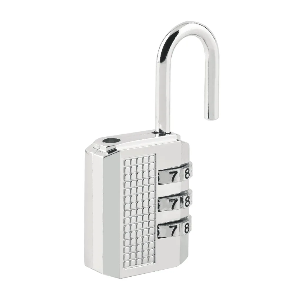 

3 4 Digit Password Lock Combination Zinc Alloy Security Lock Suitcase Luggage Coded Lock Cupboard Cabinet Locker Padlock