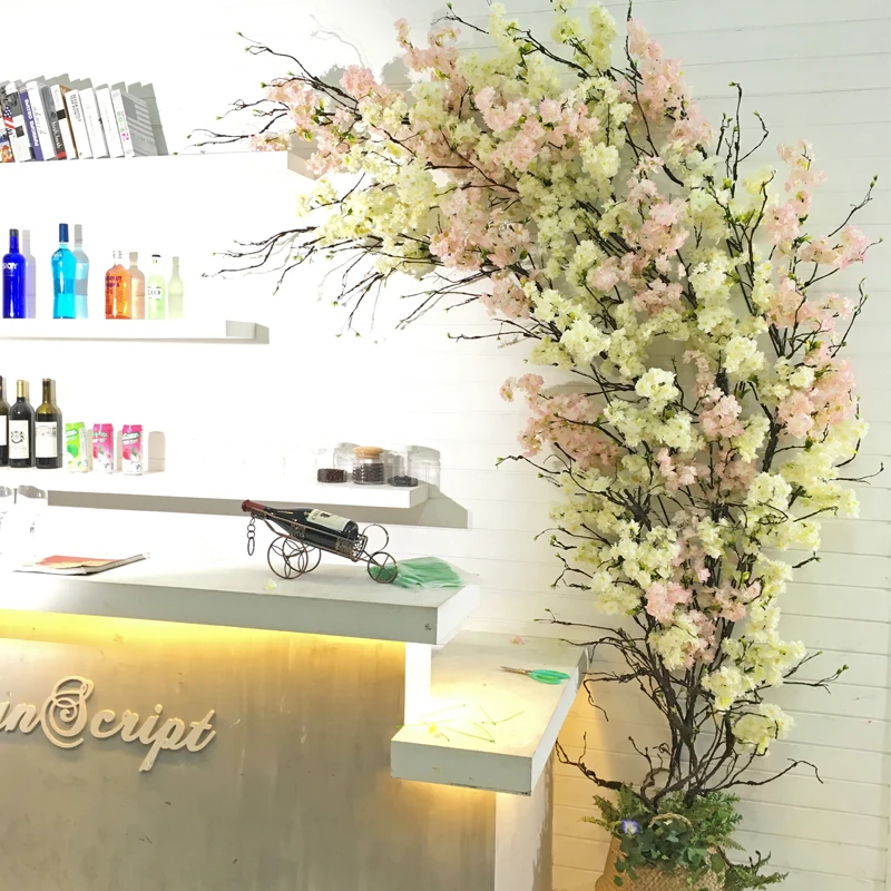 

Suit Cherry Blossoms flor Artificial flowers Fake Wishing Tree Set Wall Hanging Wedding Party home Christmas Backdrop decoration