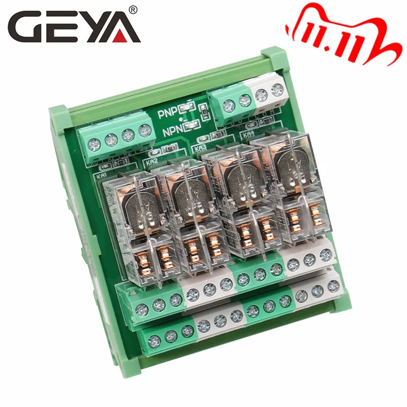 4 Канальный Релейный Модуль Omron GEYA 2NG2R Din рейка тип 2NO 2NC электронный переключатель