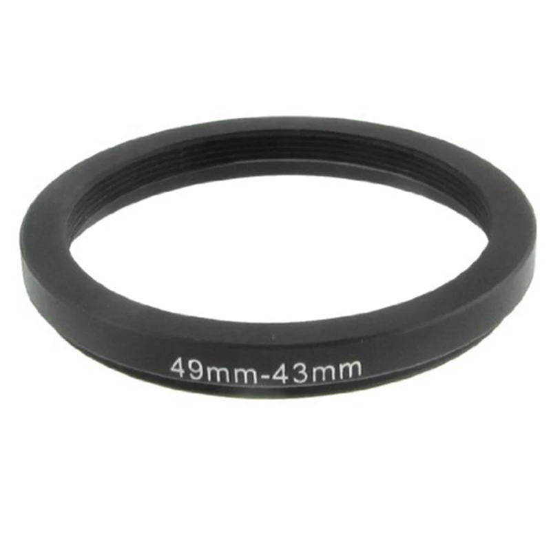

2 Pcs Black Step Down Ring Adapter for Camera 58Mm-49Mm & 49Mm-43Mm