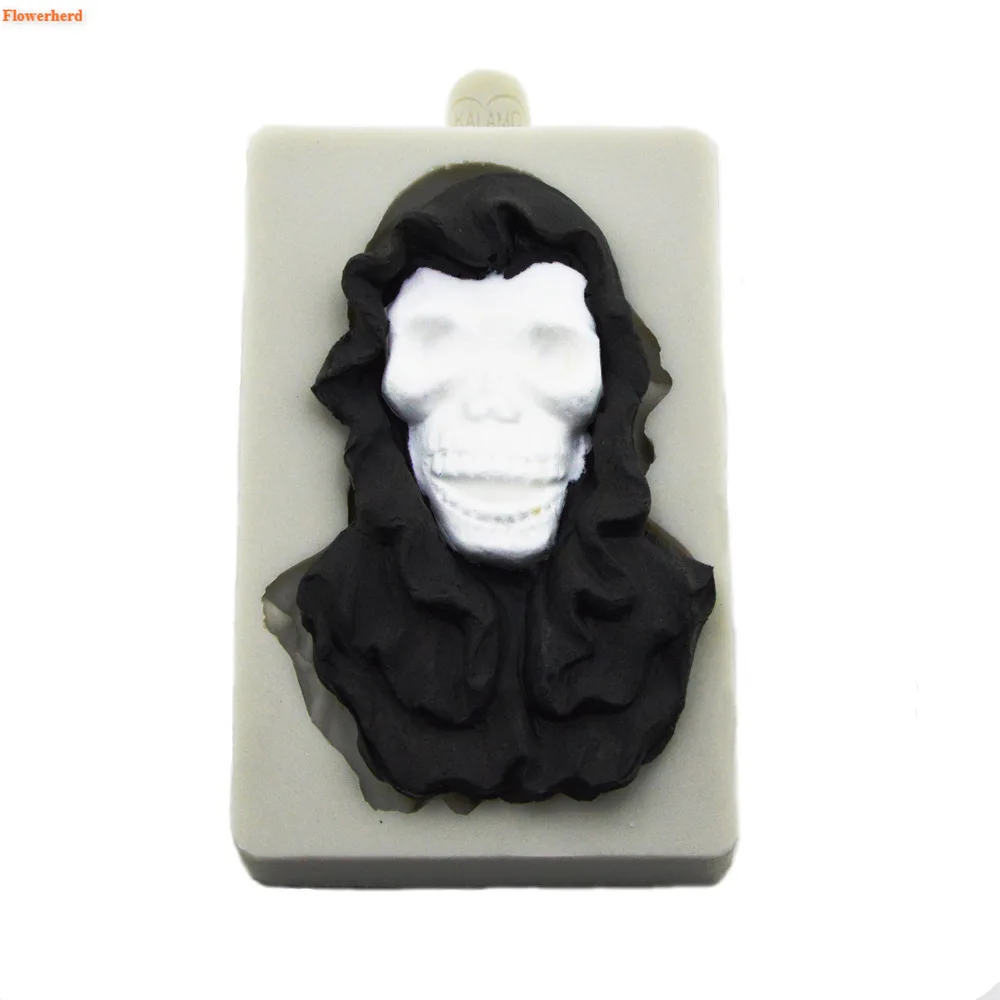 Hallowen Skull Mold Fondant Cake Silicone Dry Pace Decorating Tools Baking | Дом и сад